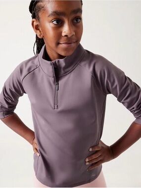 Athleta Girls Icebreaker Half Zip Purple Size 12